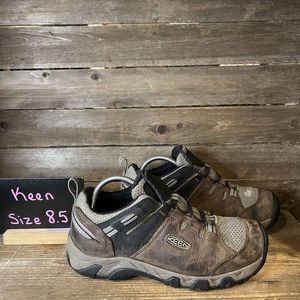 Mens Keen Steens Vent Brown Leather Outdoor Hiking Shoes Sneakers Size 8.5 M GUC